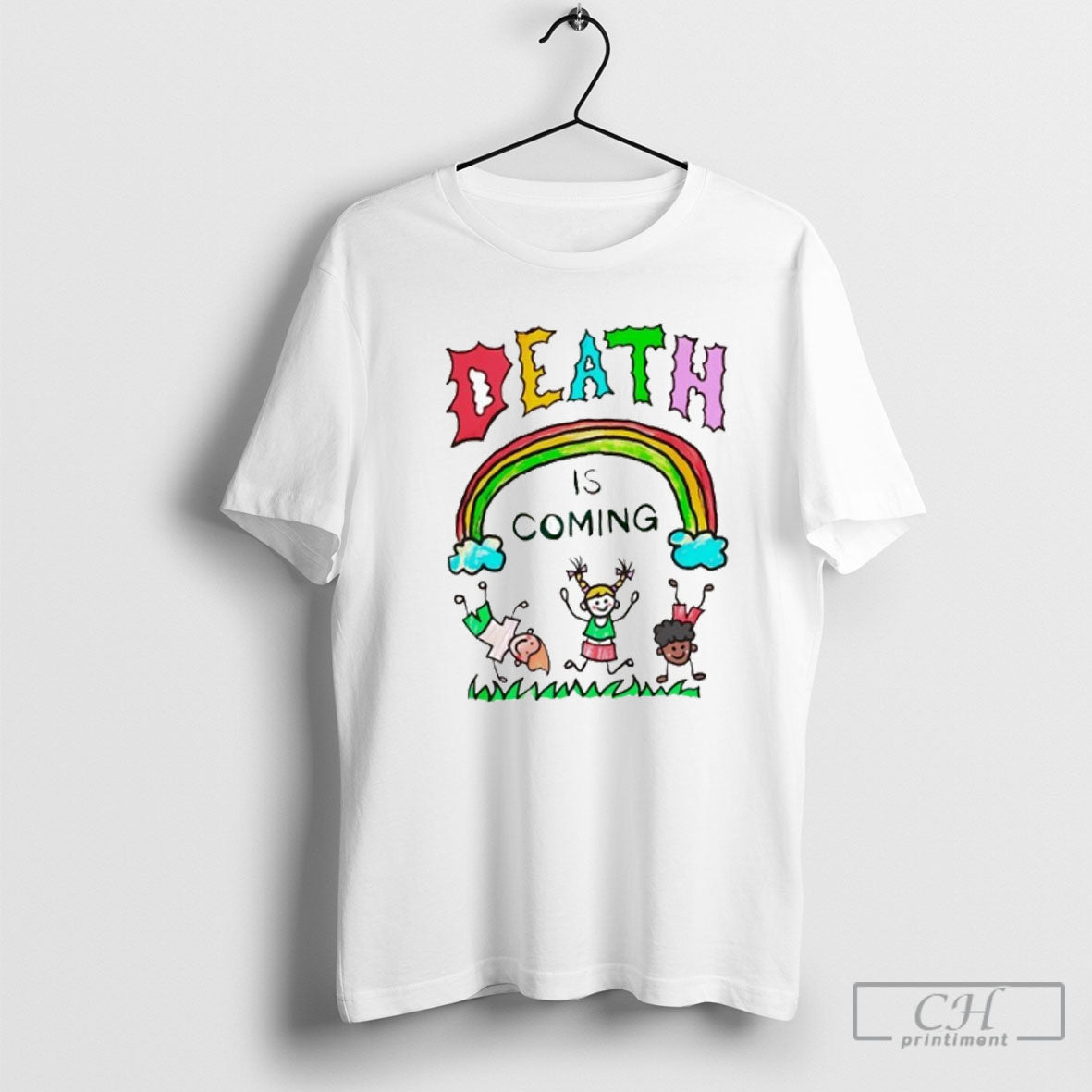 Death Is Coming Rainbow Kids Art