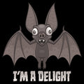 Delightfully Derpy Vampire Bat