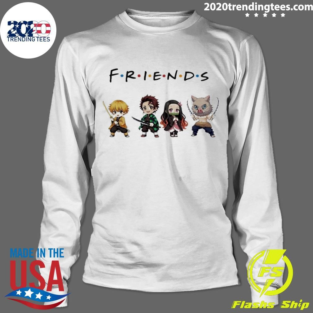 Demon Slayer Chibi Friends Characters Anime Shirt