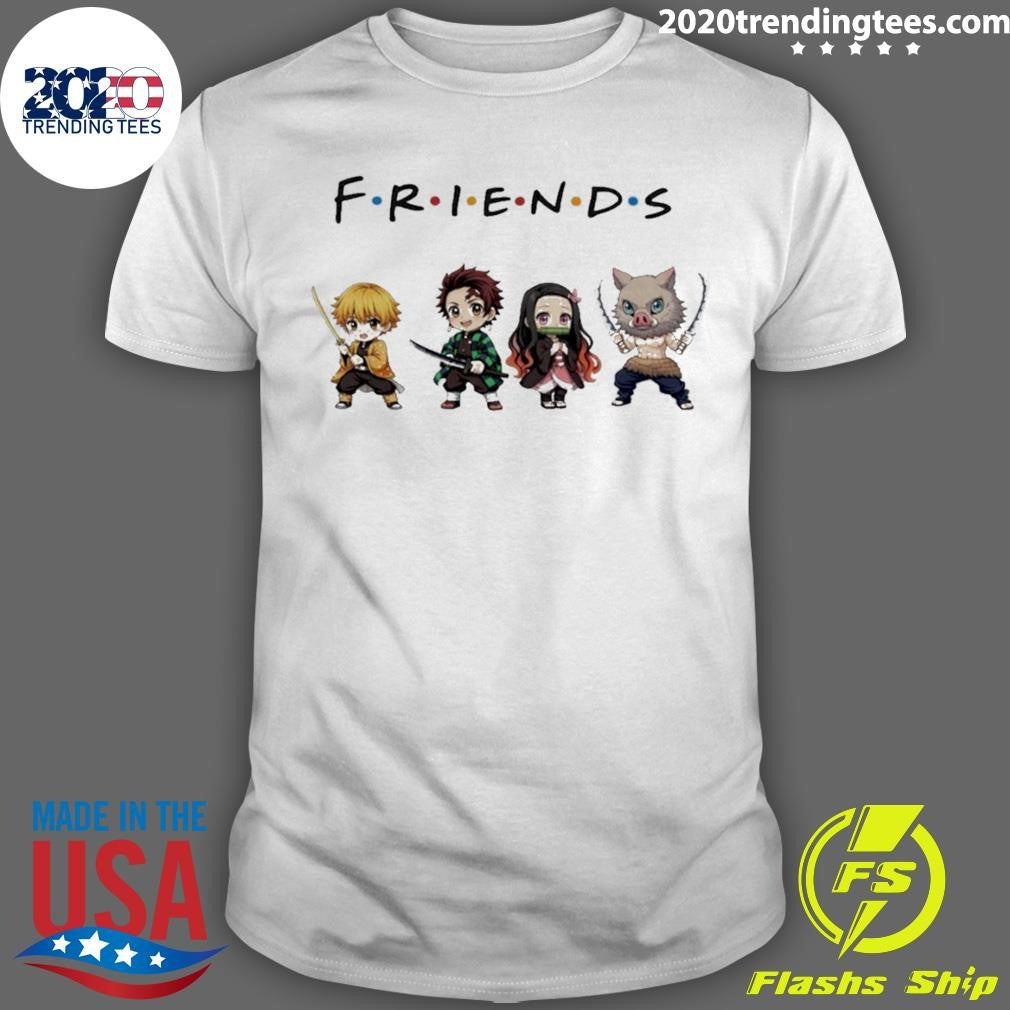 Demon Slayer Chibi Friends Characters Anime Shirt