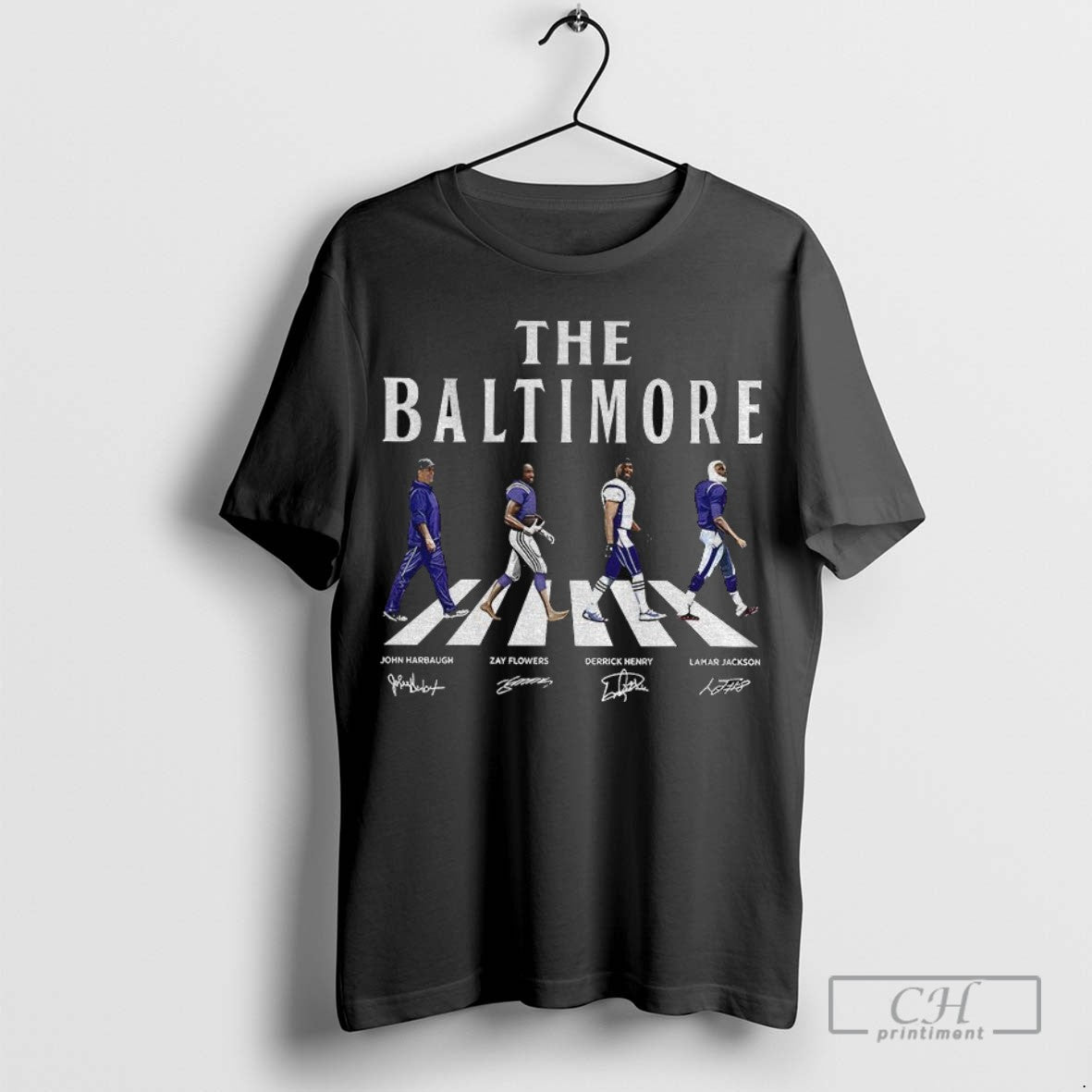 Derrick Henry Lamar Jackson Zay Flowers John Harbaugh Baltimore Football Signature