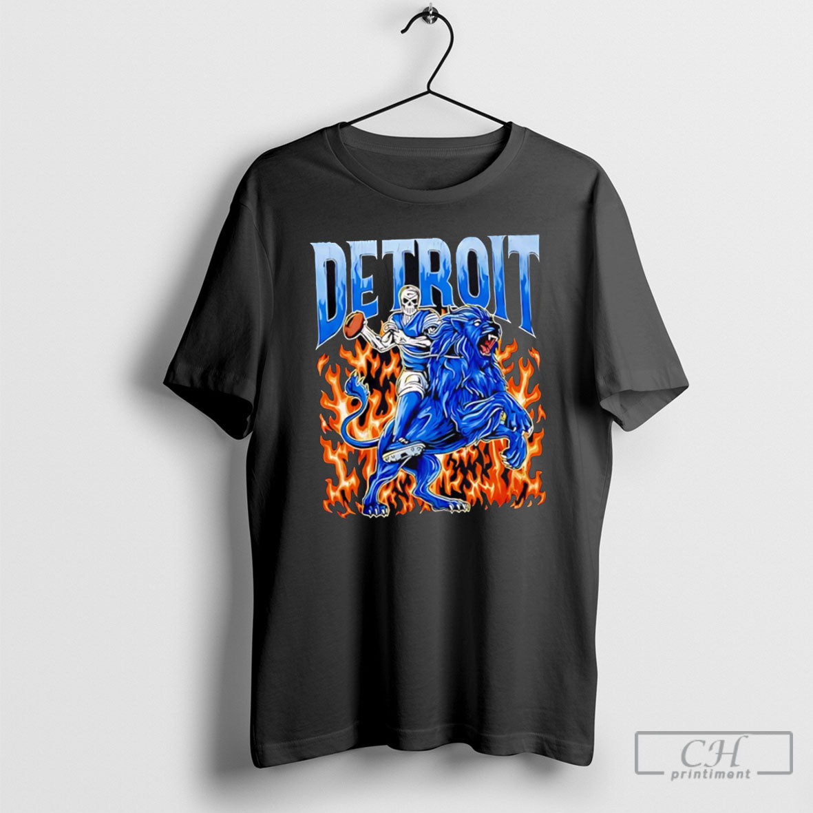 Detroit Football Skeleton Lions
