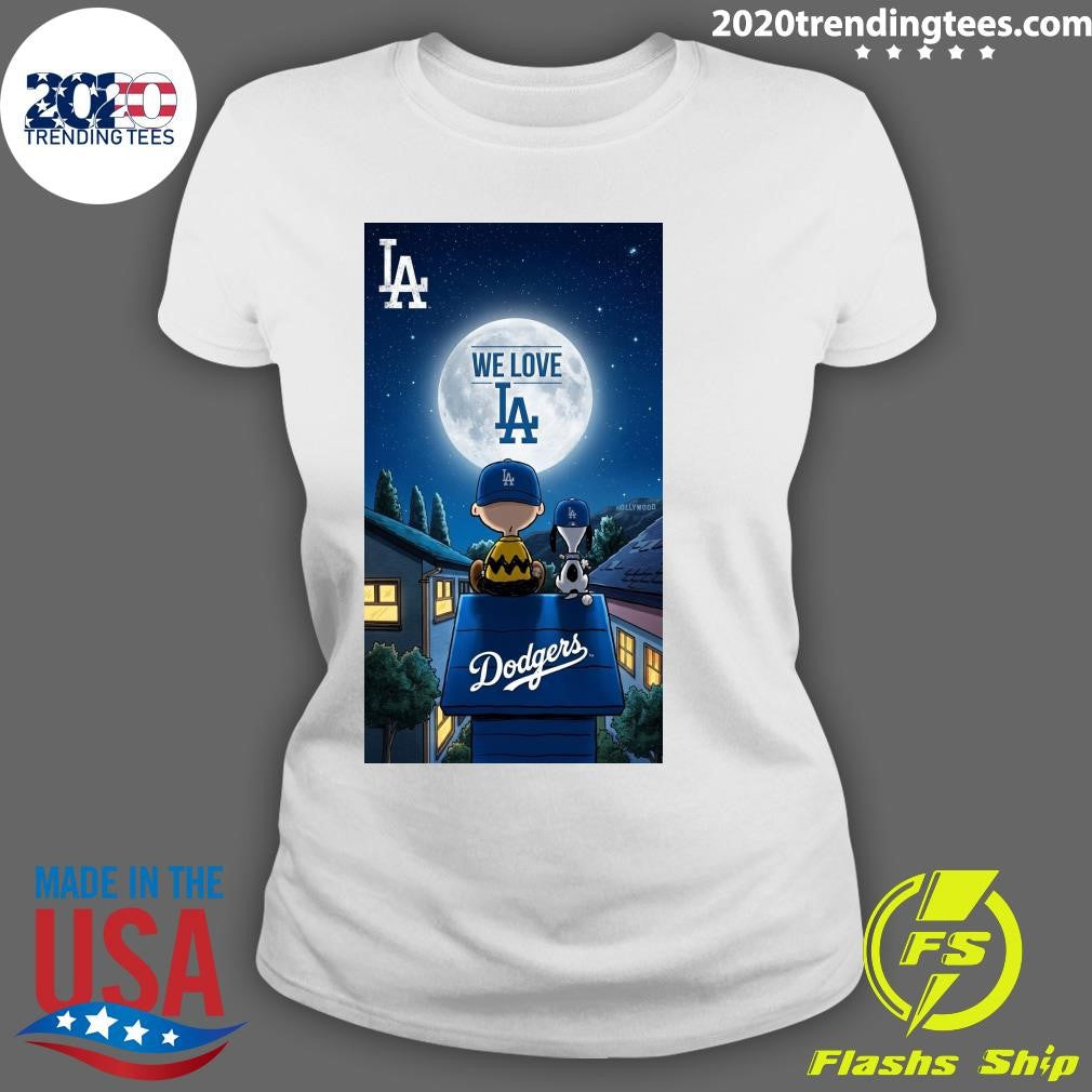 Dodgers Night with Charlie Brown & Snoopy We Love Los Angeles Shirt
