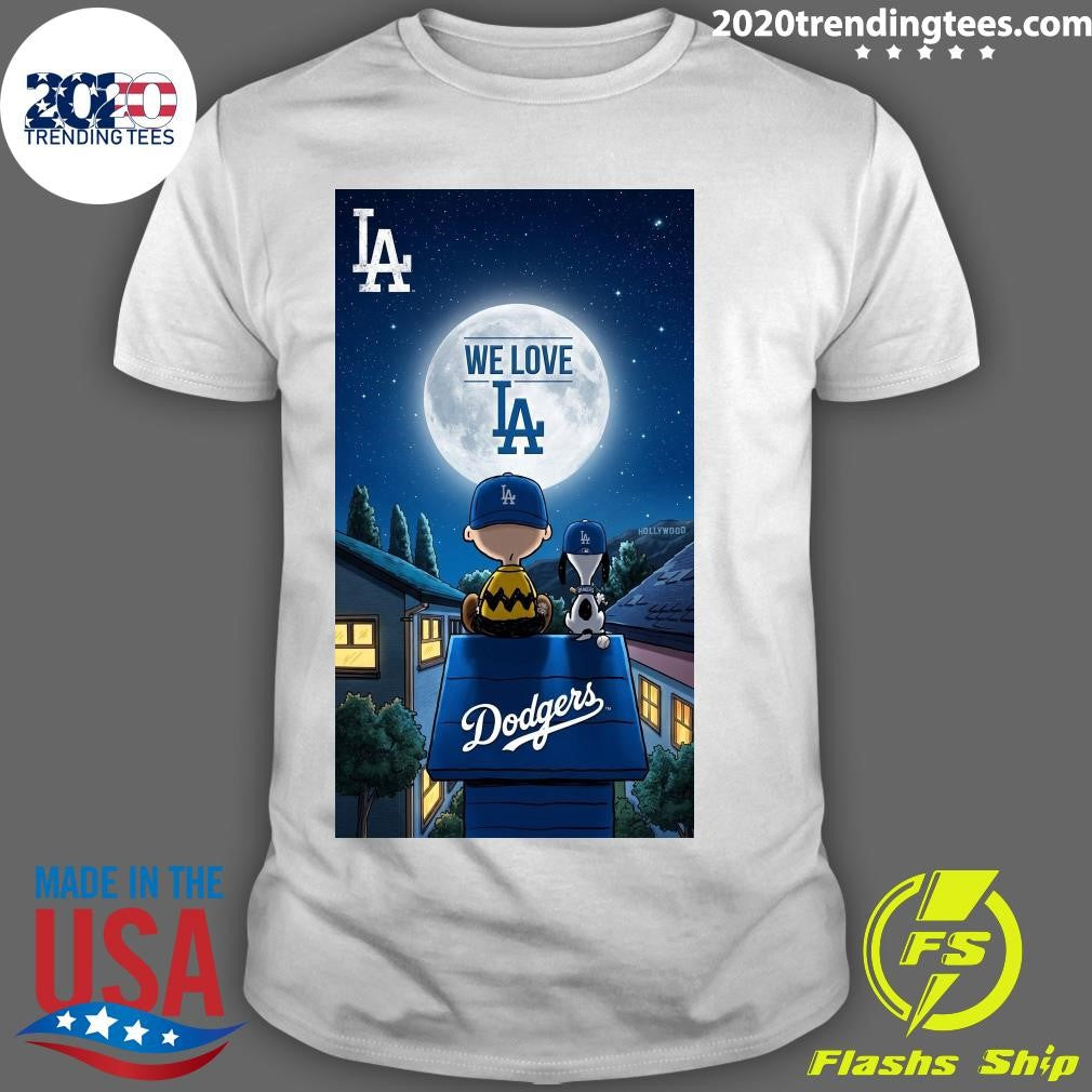 Dodgers Night with Charlie Brown & Snoopy We Love Los Angeles Shirt