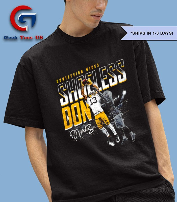 Dontayvion Wicks Green Bay Packers Shoeless Catch signature shirt