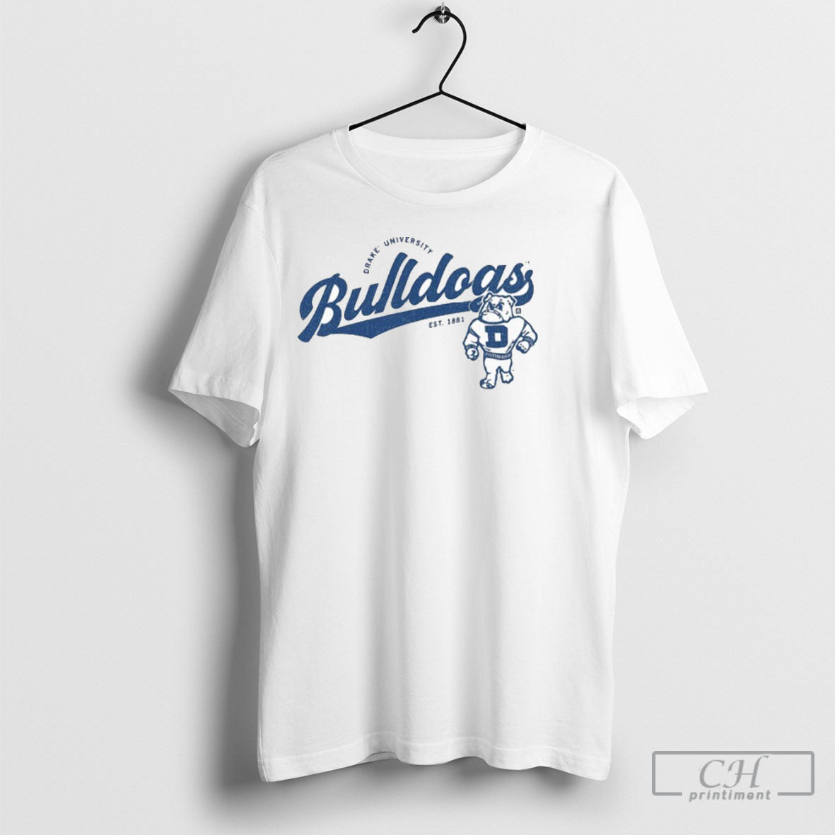 Drake University Bulldogs Script Logo Heavyweight Shirt Tee