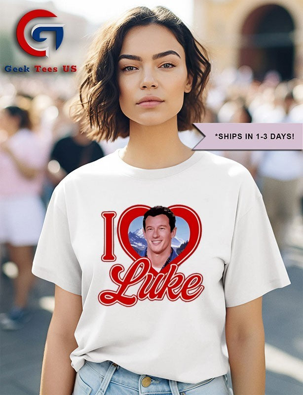 Dua Lipa wearing Callum Turner I Love Luke shirt