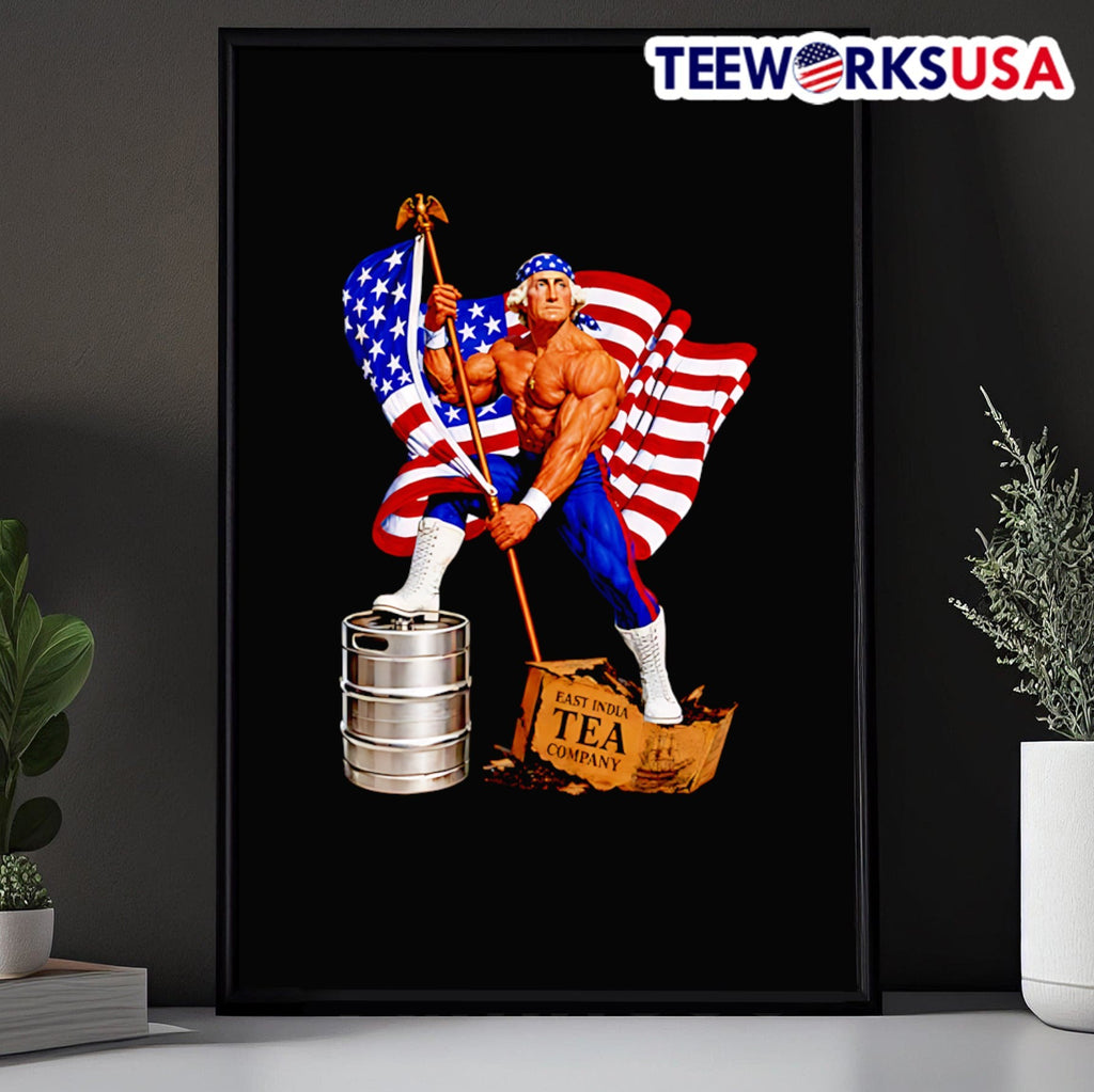 East India Tea Company George Washington Bodybuilder USA Flag Shirt