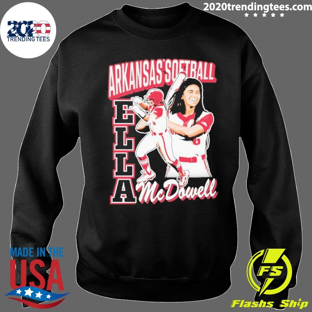 Ella Mcdowell Retro 90s Arkansas Razorbacks Softball Shirt