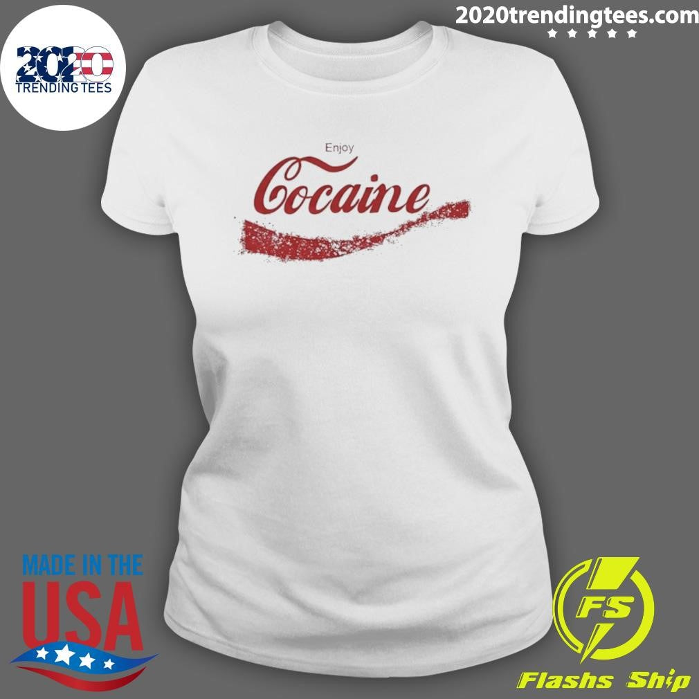 Enjoy Coke Cocaine Coca Cola Parody Logo Shirt