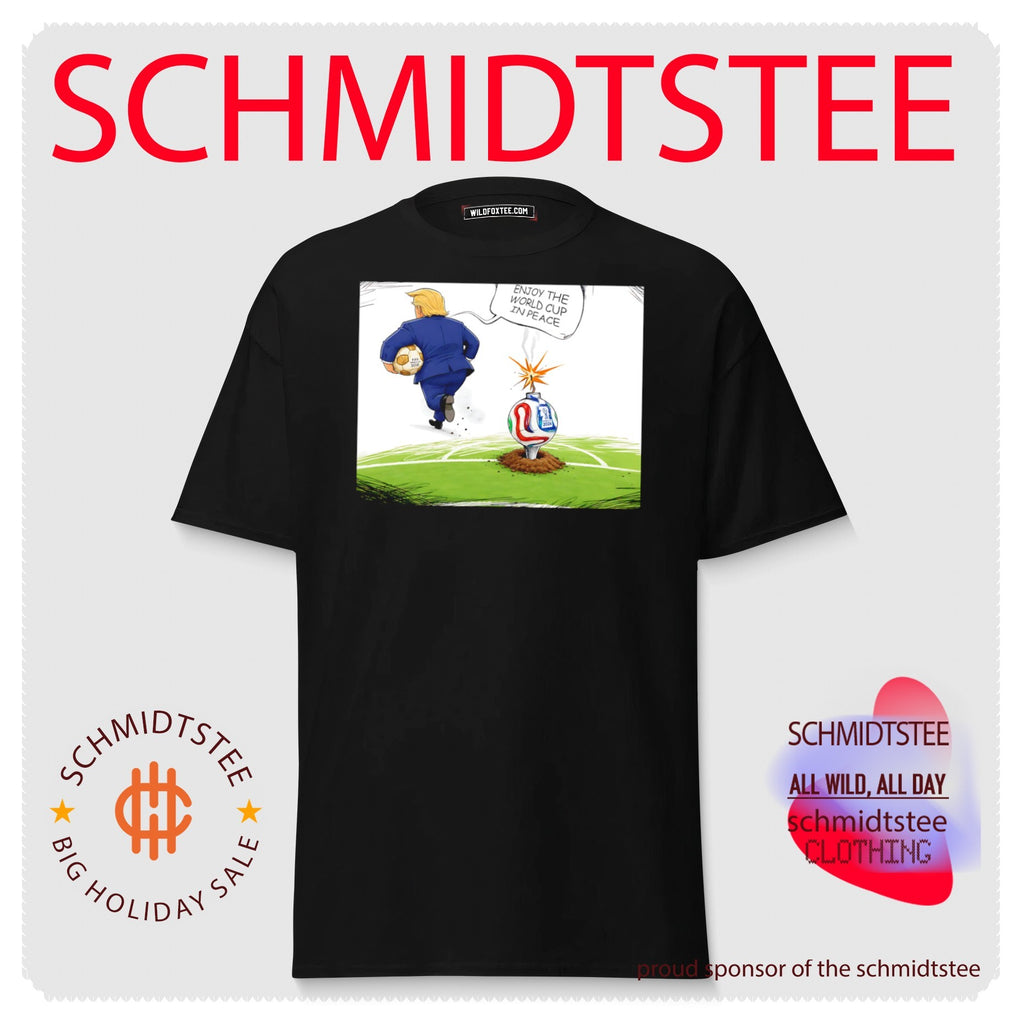Enjoy the World Cup in peace running away Trump graphic shirt