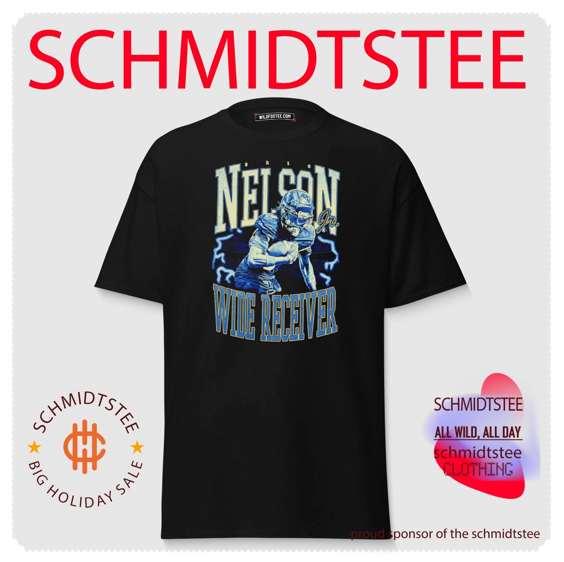Eric Nelson Jr Wide Receiver Football Player graphic shirt