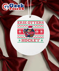 Erie Otters hockey ugly Christmas sweatOrnament