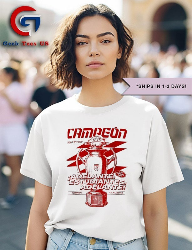 Estudiantes de La Plata campeón del Torneo Clausura 2025 trophy shirt