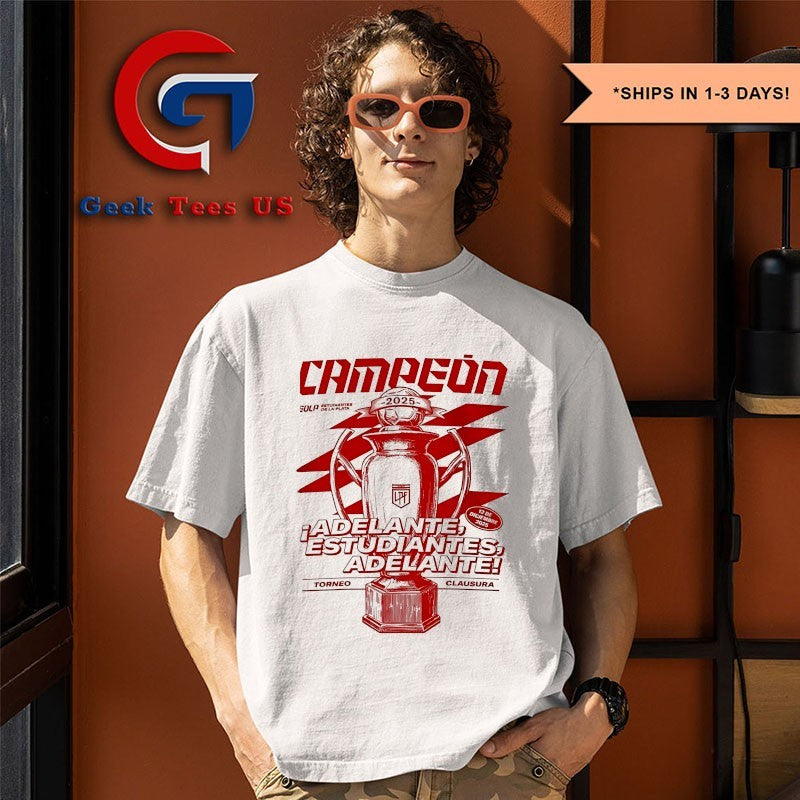 Estudiantes de La Plata campeón del Torneo Clausura 2025 trophy shirt