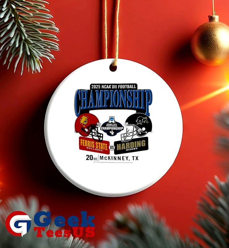 Ferris State Bulldogs vs Harding Bisons 2025 NCAA Division II Football Championship h2h shirt
