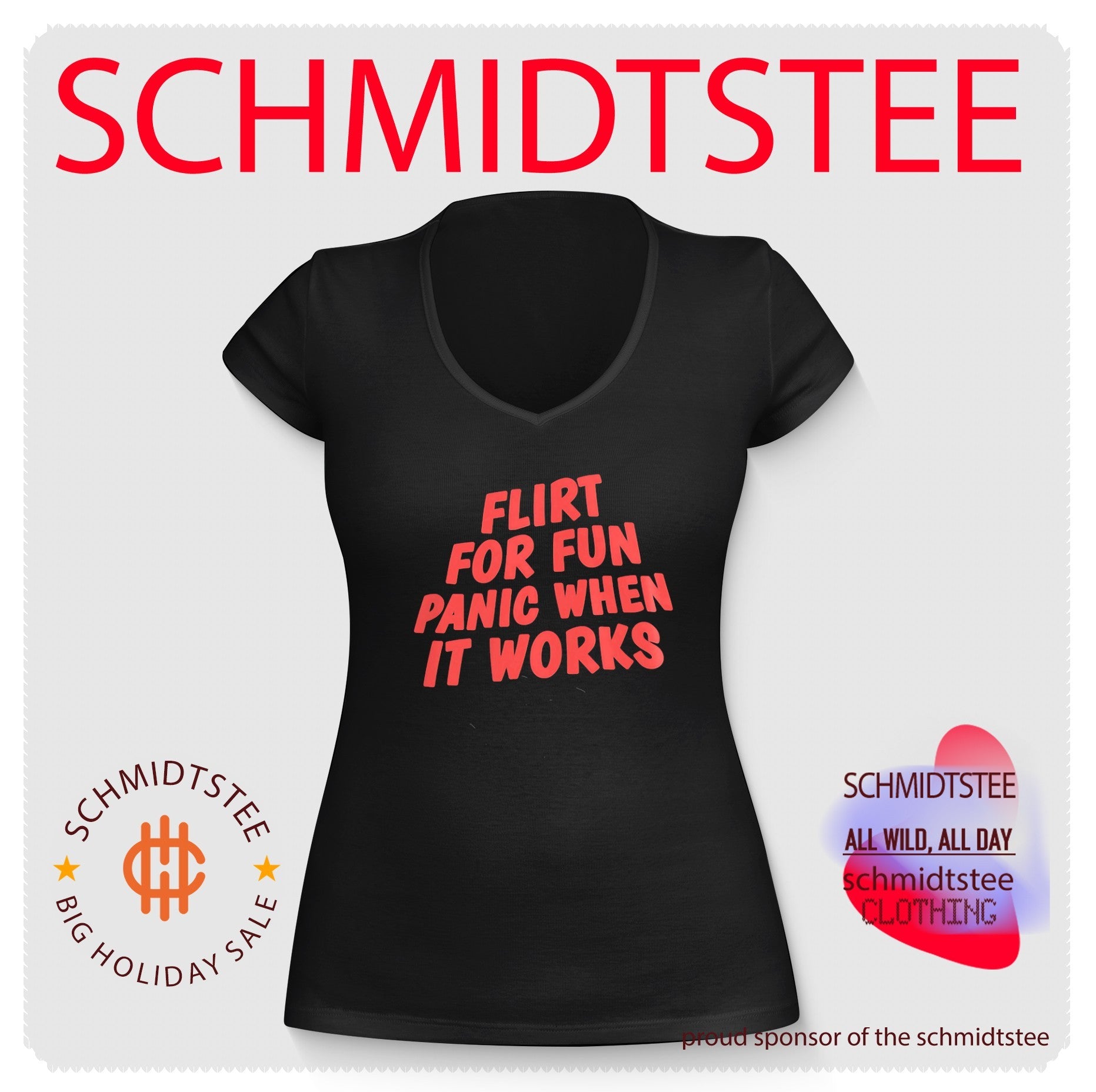Flirt for fun panic when it works shirt