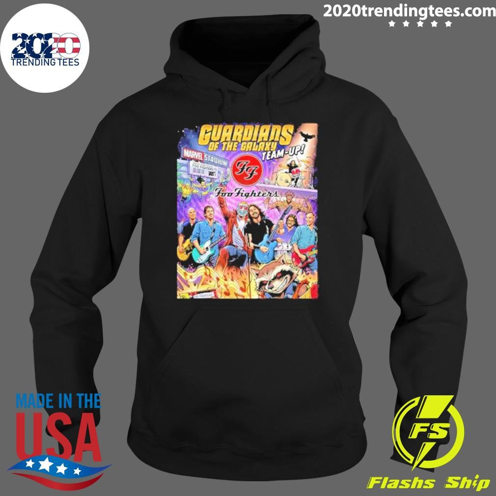 Foo Fighters Guardians Of The Galaxy Team Up Art By Wayne Nichols Shirt
