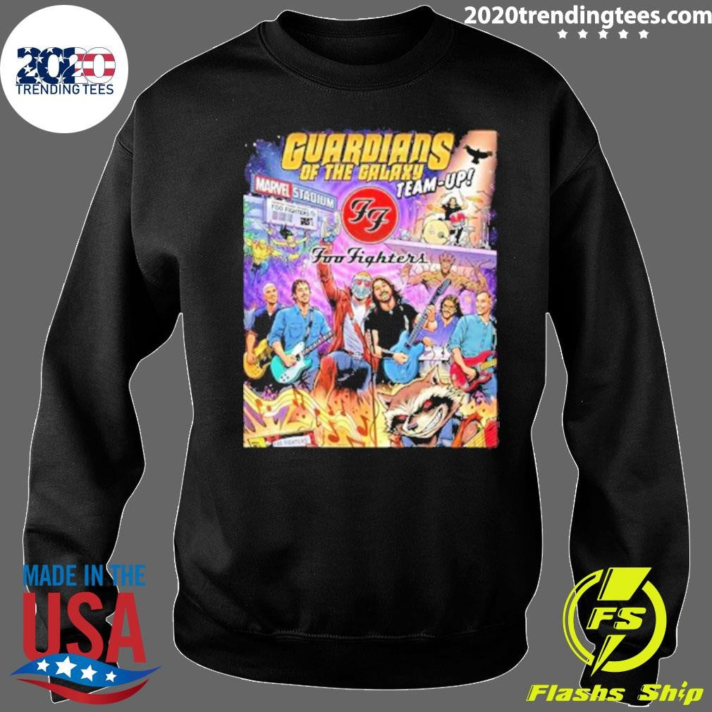 Foo Fighters Guardians Of The Galaxy Team Up Art By Wayne Nichols Shirt