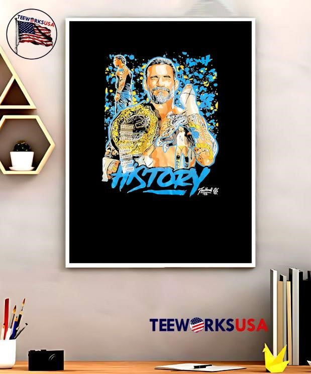 Foulkrod 42 26 History CM Punk Carrying Wrestling Championship XL shirt
