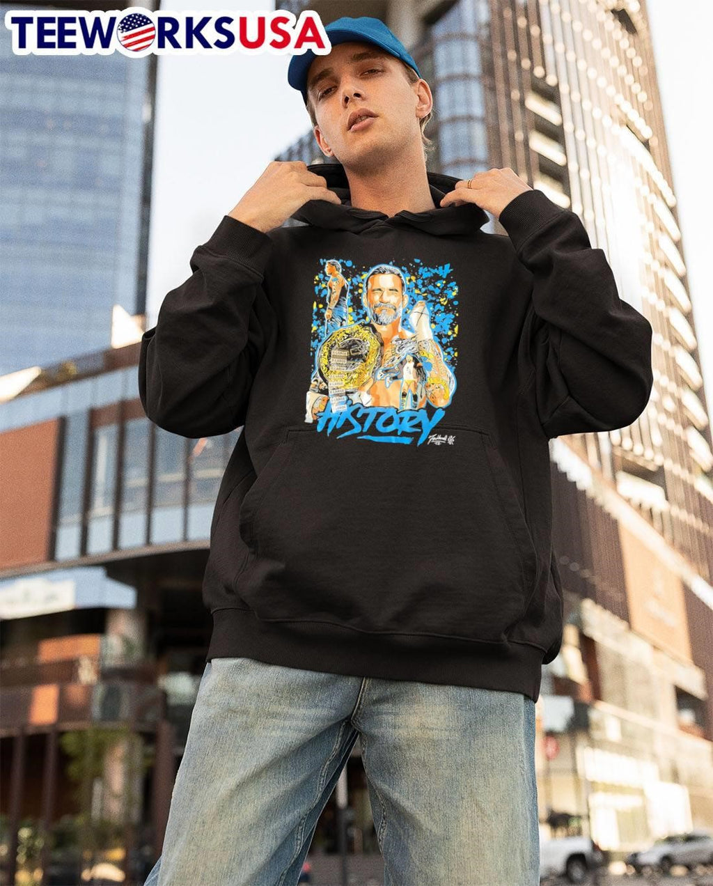 Foulkrod 42 26 History CM Punk Carrying Wrestling Championship XL shirt