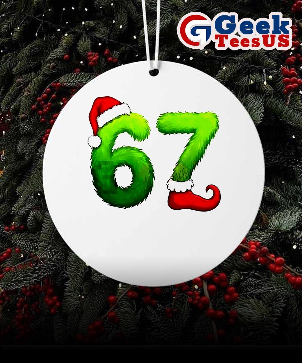 Funny Gen Z Pop 67 meme Ornament
