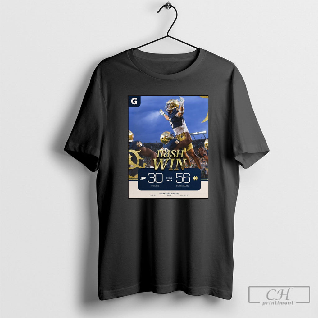 Game 03 Notre Dame Fighting Irish Win Purdue Boilermakers Final Score 56 30