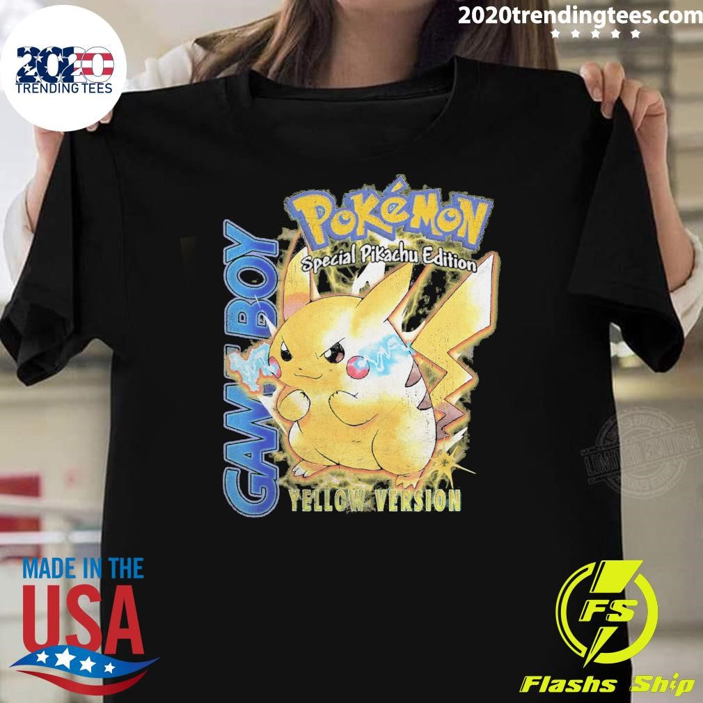 Gameboy Pokemon Special Pikachu Edition Yellow Version Vintage Shirt