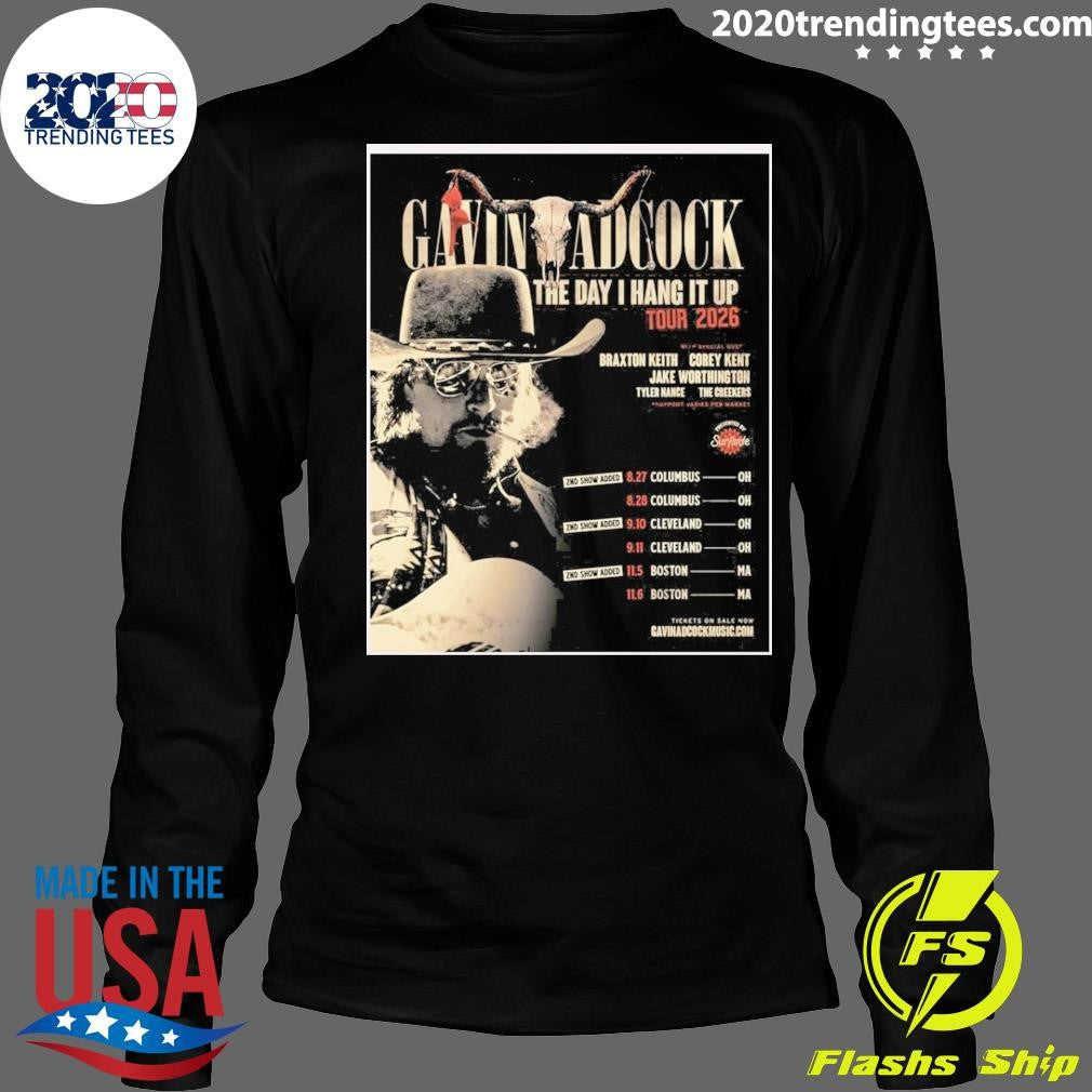 Gavin Adcock The Day I Hang It Up Tour 2026 Shirt