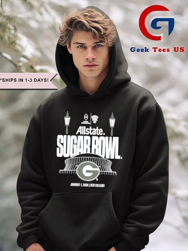 Georgia Bulldogs Allstate Sugar Bowl 2026 logo T-shirt