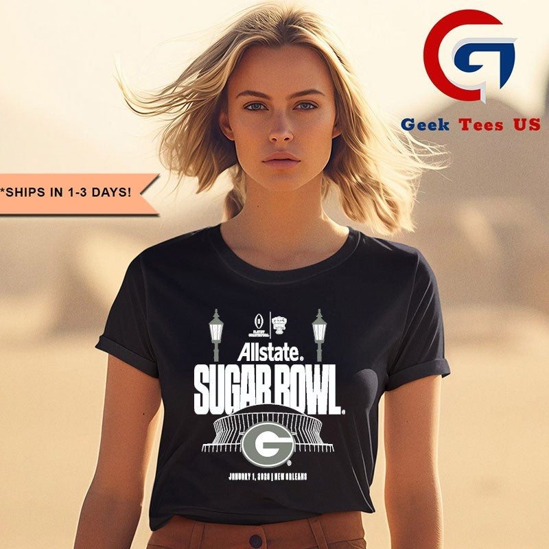 Georgia Bulldogs Allstate Sugar Bowl 2026 logo T-shirt