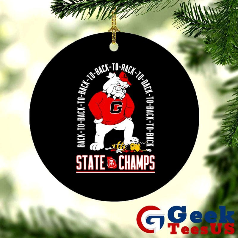 Georgia Bulldogs back-to-back-to-back State Champs mascot shirt