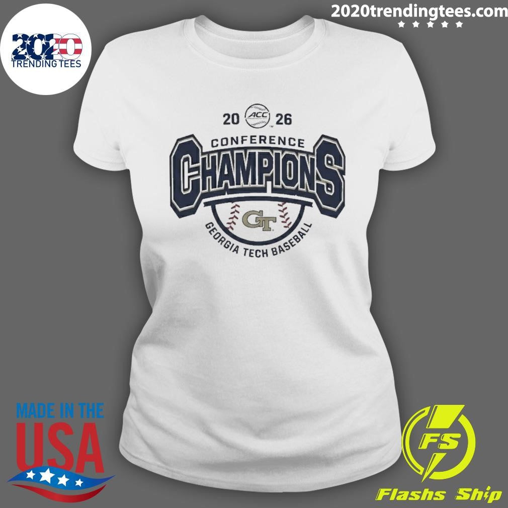 Georgia Tech Yellow Jackets Baseball Acc Tournament Champions 2026 Shirt