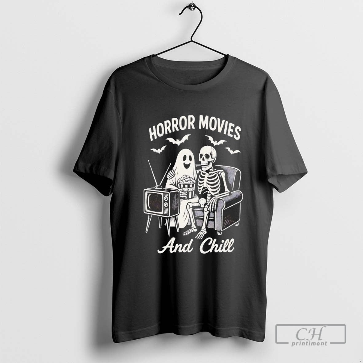 Ghost And Skeleton Horror Movies And Chill Halloween