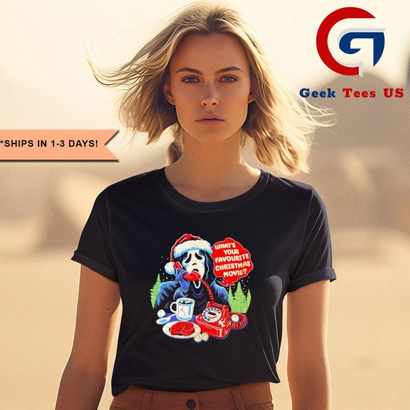 Ghostface what’s your favorite Christmas movie shirt