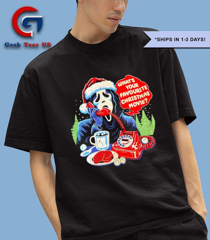 Ghostface what’s your favorite Christmas movie shirt