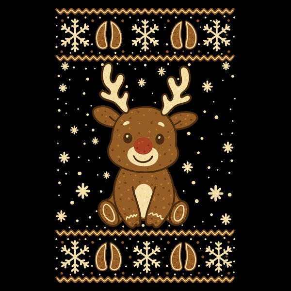 Gingerbread Reindeer Ugly Sweater