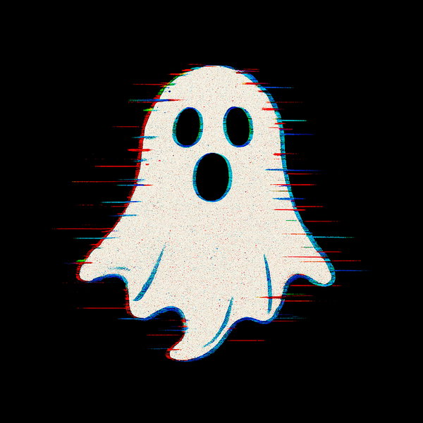 Glitchy Halloween Ghost