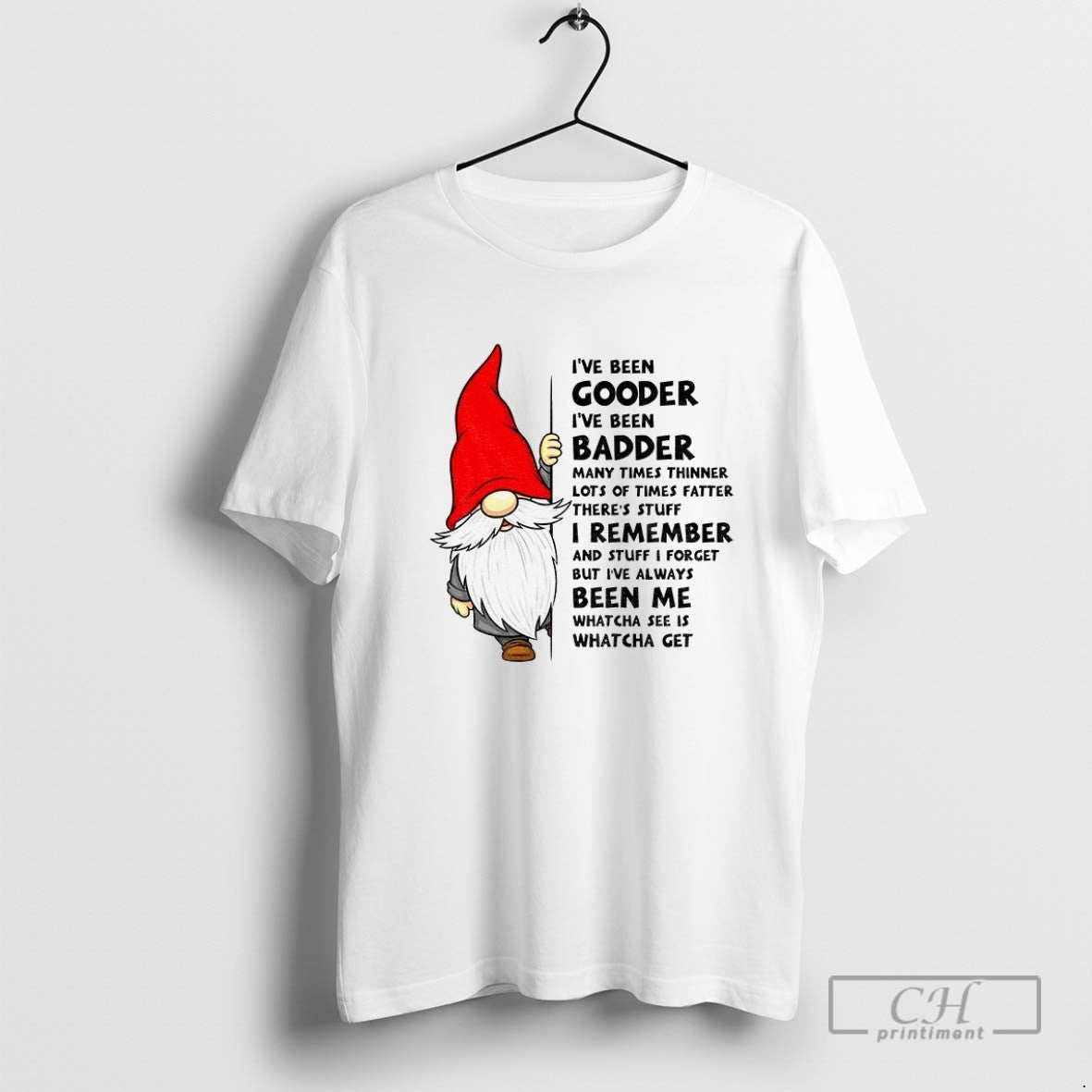 Gnome Ive Been Gooder Ive Been Badder Many Times Thinner Lots Of Times Fatter Theres