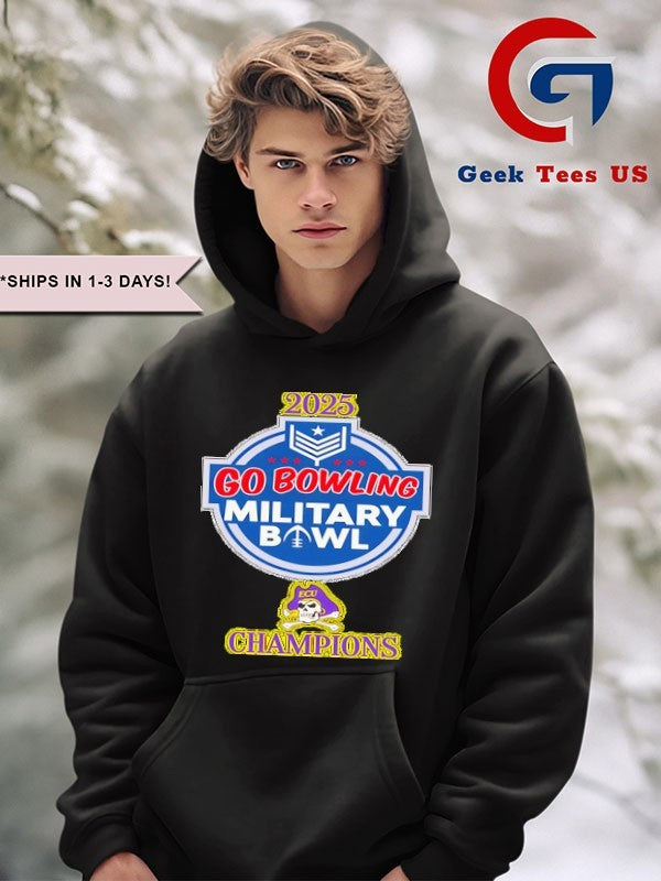 Go Bowling Military Bowl 2025 East Carolina Pirates Champions T-shirt
