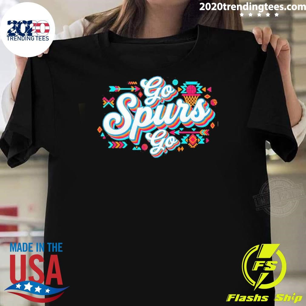 Go Spurs Go Retro Basketball Shirt