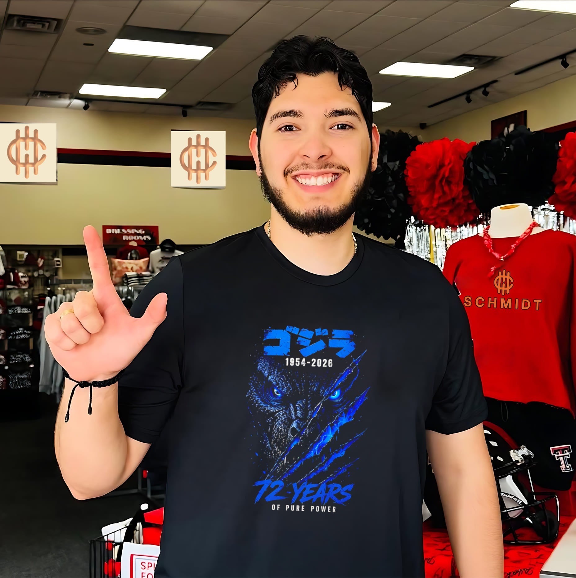 Godzilla 1954-2026 71 years of pure power claw mark illustrated shirt
