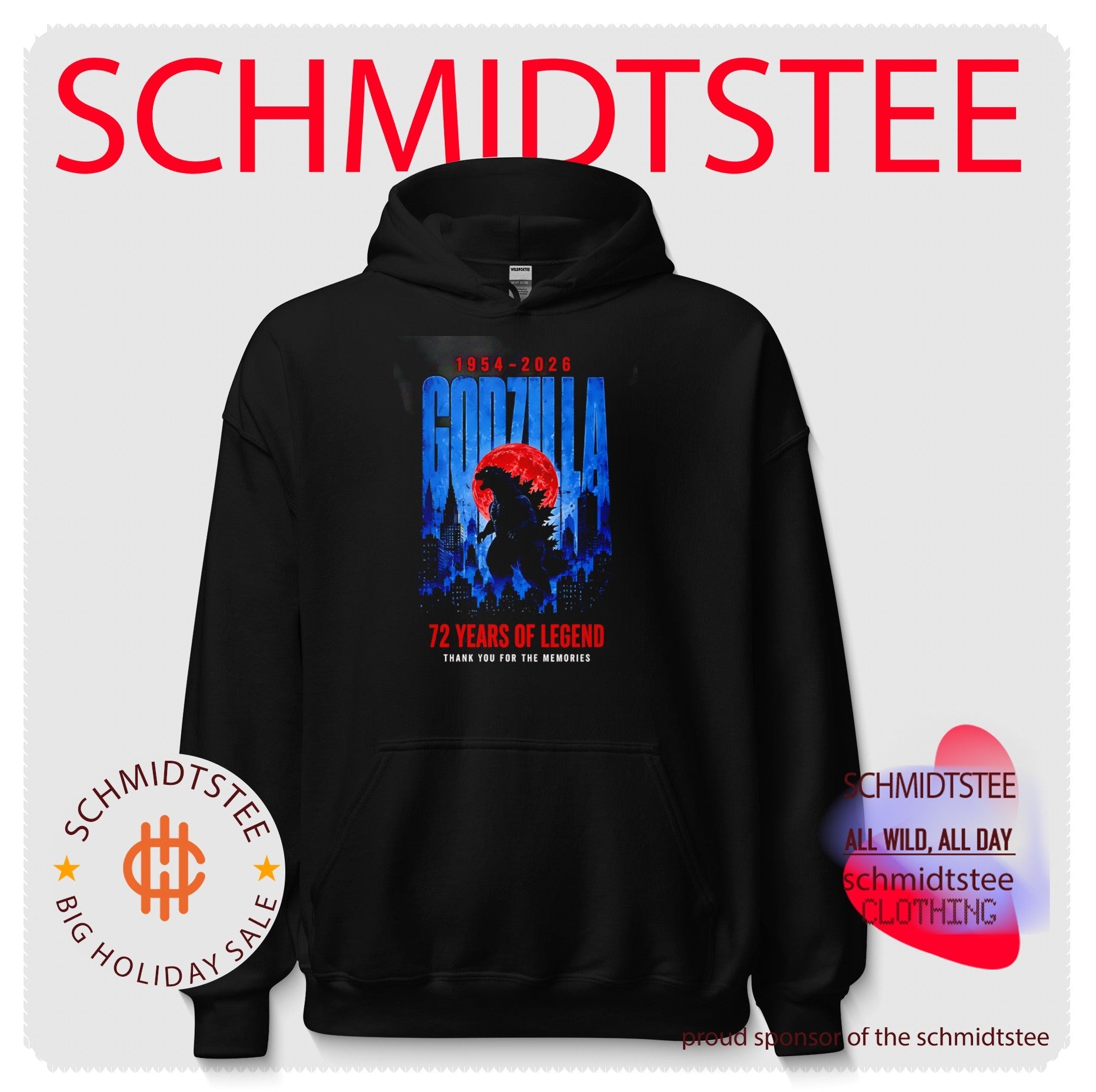 Godzilla 1954-2026 72 years of legend thank you for memories graphic shirt