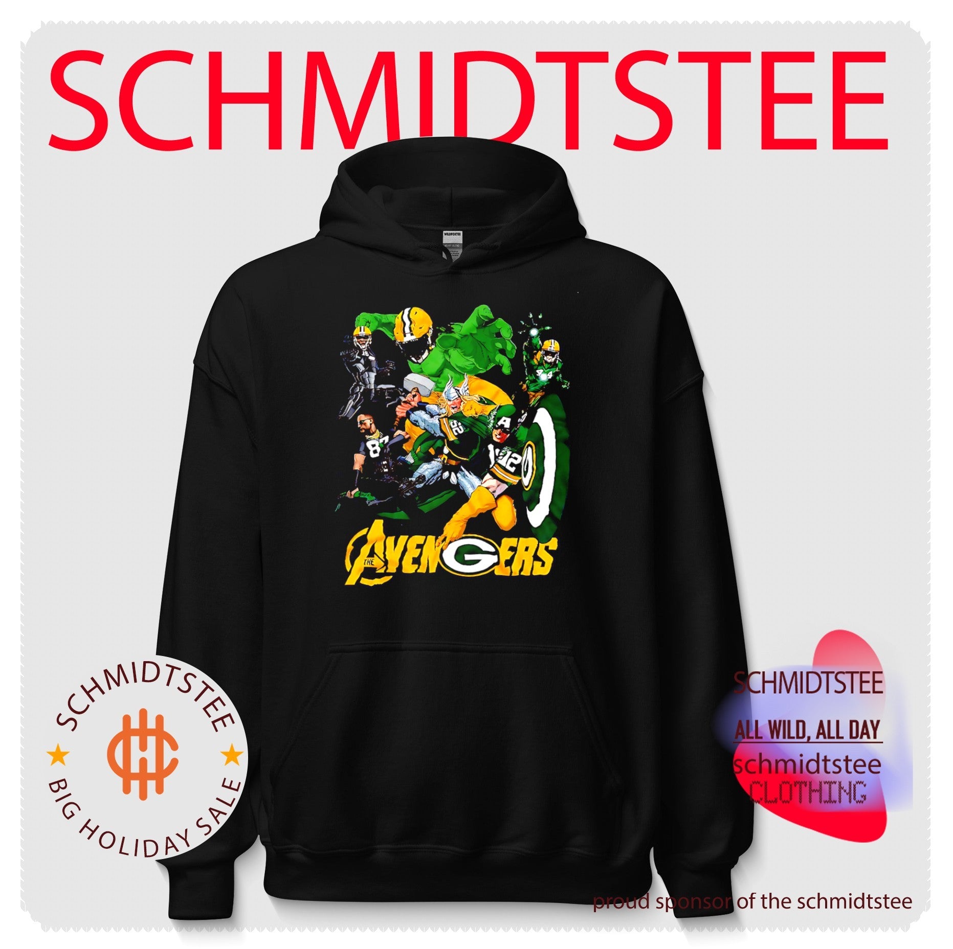 Green Bay Packers Marvel Avengers Superhero Shirt