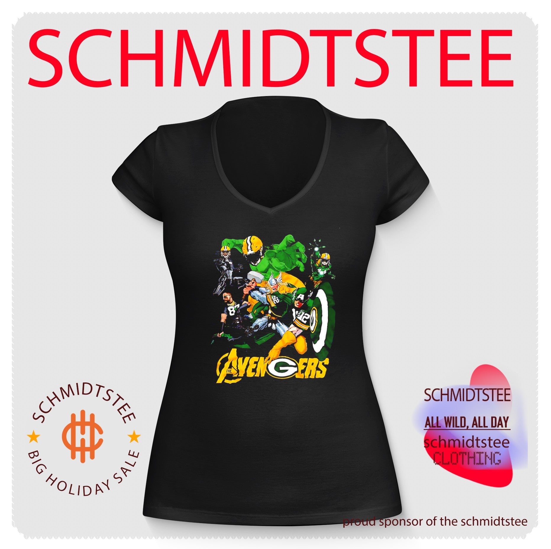 Green Bay Packers Marvel Avengers Superhero Shirt