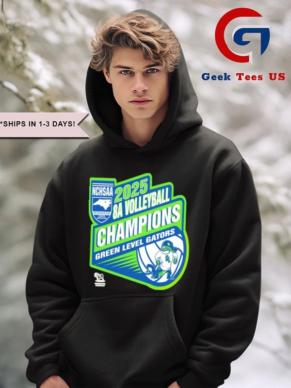 Green Level Gators NCHSAA 8A Volleyball Champions 2025 T-shirt