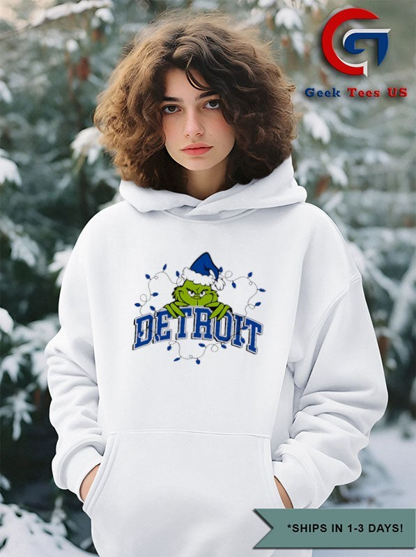 Grinch Detroit Lions Christmas Game Day shirt