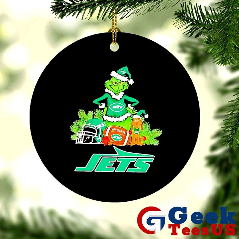 Grinch and Max Dog New York Jets Football Merry Christmas shirt