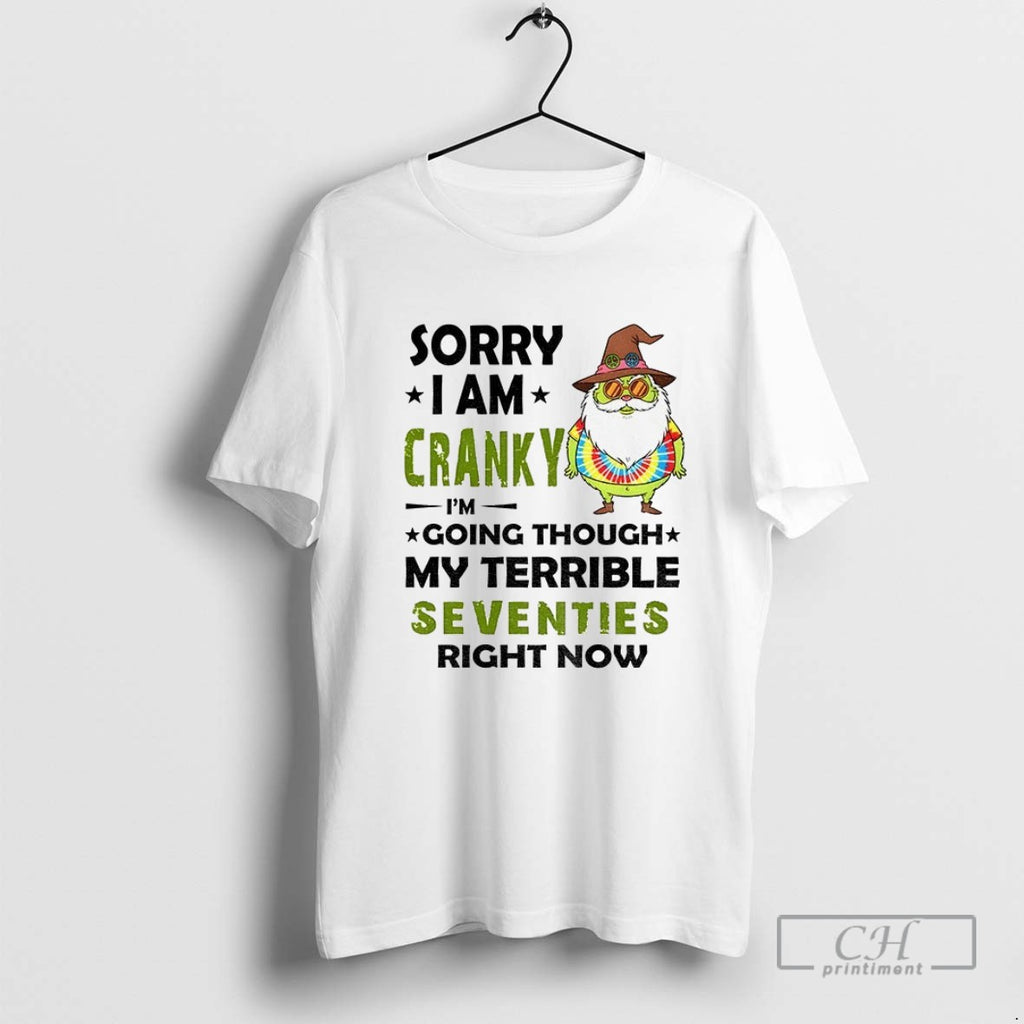 Grinch Gnome Sorry I Am Cranky Im Going Through My Terrible Seventies Right Now Christmas