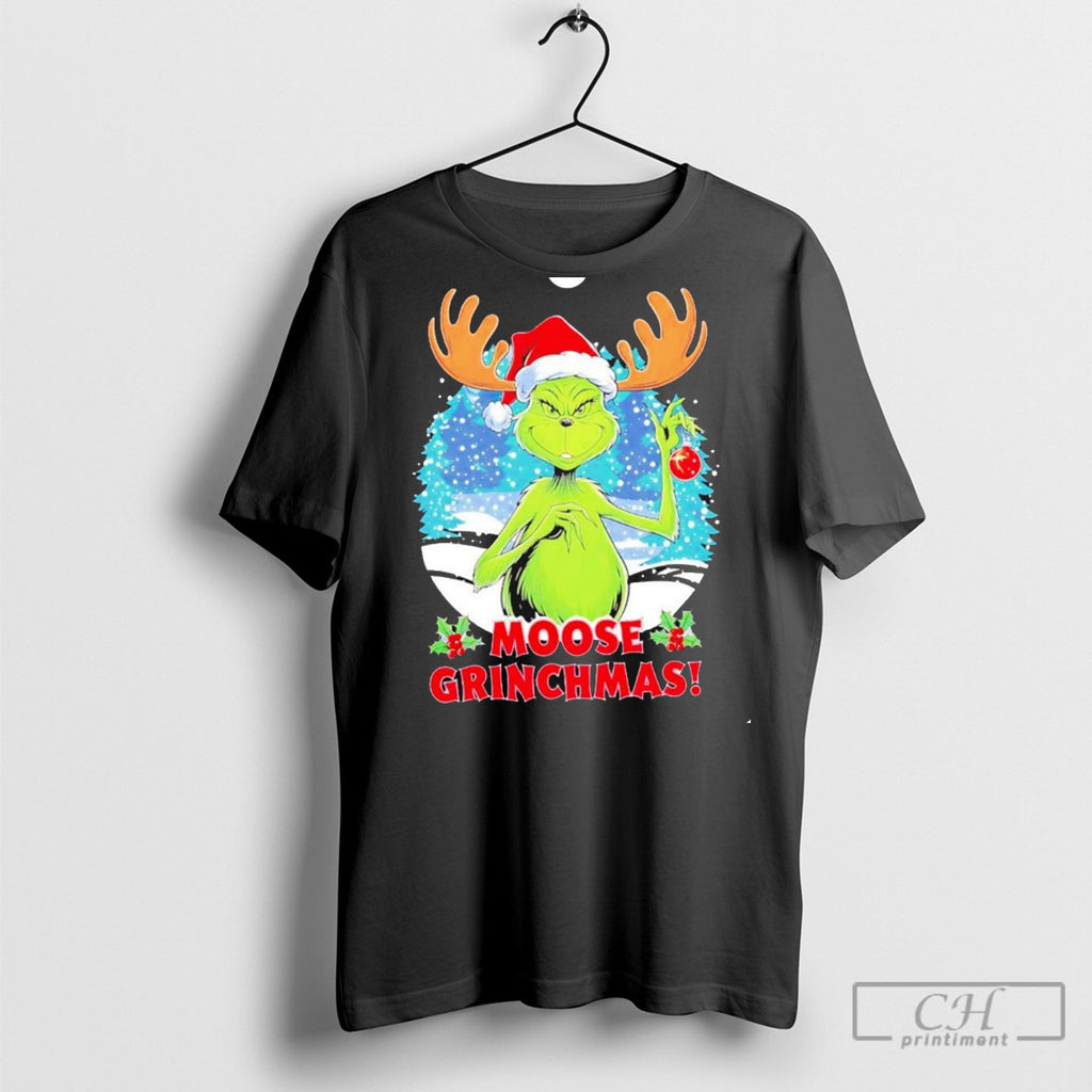 Grinch Moose Grinchmas Christmas Orament Black